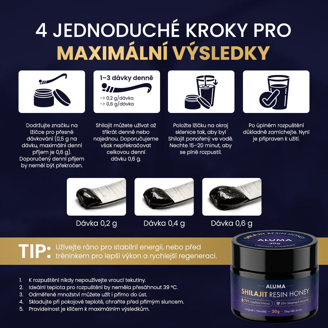 ALUMA Shilajit resin Honey - přírodní pryskyřice z Himálaje