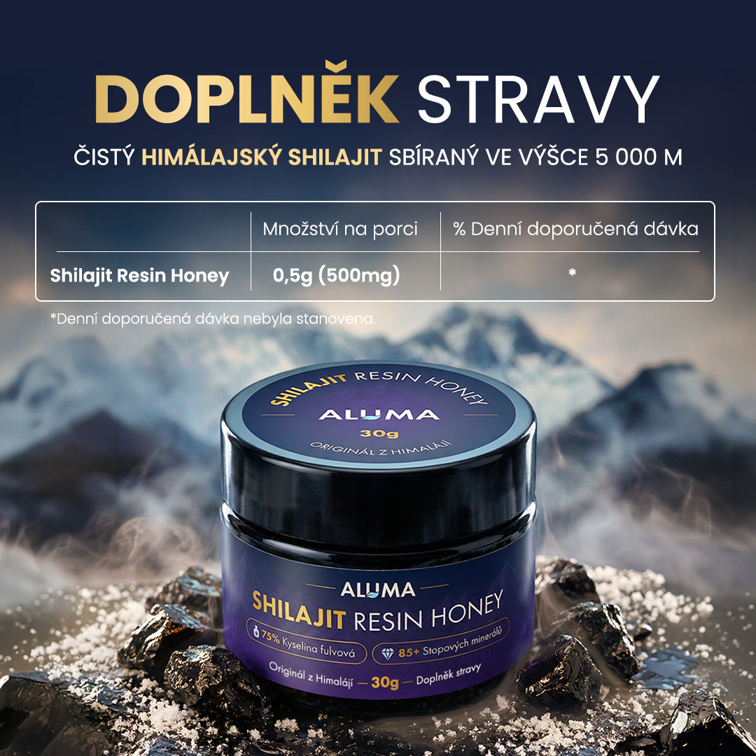 ALUMA Shilajit resin Honey - přírodní pryskyřice z Himálaje