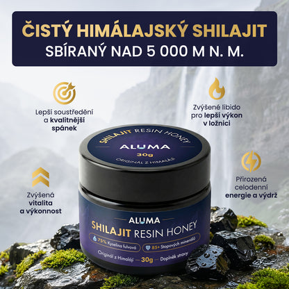 ALUMA Shilajit resin Honey - přírodní pryskyřice z Himálaje