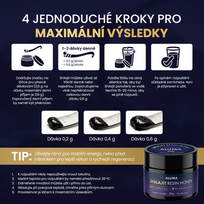 ALUMA Shilajit resin Honey - přírodní pryskyřice z Himálaje