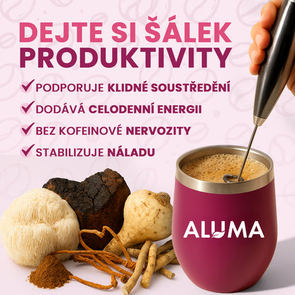 ALUMA Houbová Káva - šálek s houbovým kávovým blendem pro wellness